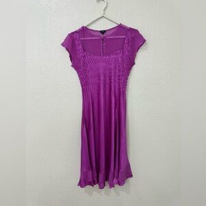 Komarov Satin Purple Dress Size L
